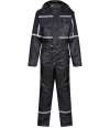 RG454 TRA705 Regatta Navigate Two Layer Hooded Soft Shell Jacket Black Orange Pop colour image